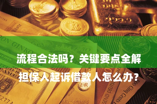 济南

担保人起诉借款人怎么办？流程合法吗？关键要点全解析